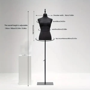 A Female Mannequin W Foam Inside, Covered W Lycra Elastic Fabric Iron Plate Base - Picture 1 of 6