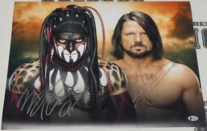 Finn Balor & AJ Styles Signed 16x20 Photo BAS Beckett COA WWE Picture Autograph