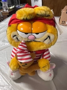 Vintage Garfield Plüsch Puppe Garfield the night before Dankin - Bild 1 von 3