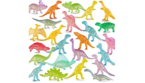 Mini Dinosaurs Glow In Dark Dino Figures Cupcake Birthday Party Dinosaur Decor - Picture 1 of 8