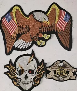 3x Harley Davidson HOG Motorcycle Logo Patch. - Picture 1 of 8