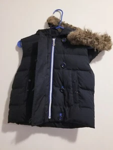 The Gap Women's Hoodie Puffer Vest Size S Blue S4023 - Picture 1 of 10
