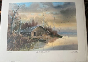 Les Kouba The Old Hunting Shack S/N Duck Hunting Art Print-24 x 17 - Picture 1 of 1