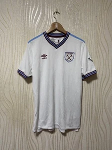 WEST HAM UNITED 2019 2020 AWAY FOOTBAL SHIRT SOCCER JERSEY UMBRO sz L MEN - Picture 1 of 14