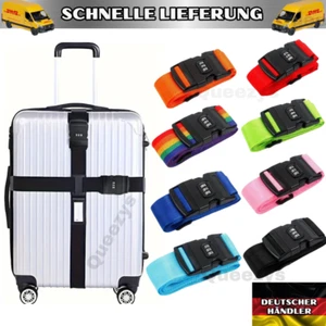 Koffergurt mit Zahlenschloss für Koffer robust Band Gepäckriemen Sicherheit TOP - Bild 1 von 15