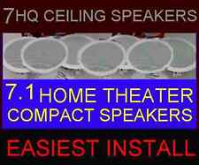 (7-Pack) Home Theater Ceiling Wall - Compact Small 6.5" Hq 7.1 Speakers (7X)