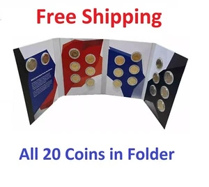 AUSTRALIAN 2024 $1 AFL FOOTBALL FULL 20 COINS COLLECTION IN FOLDER - Picture 1 of 8