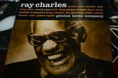 RAY CHARLES genius loves company orig UK 2004 VINYL LP AUDIOPHILE  - Image 1 of 4