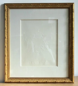 Œuvre Jeux olympique 1992 de « A » « 21 février 5992 » papier, Signé, en relief - Imagen 1 de 3