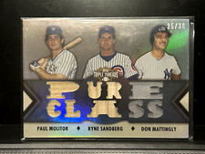 2012 Topps Triple Threads Molitor/Sandberg/Mattingly Jersey & Bats #25/36
