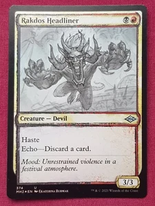 Magic The Gathering MODERN HORIZONS 2 FOIL RAKDOS HEADLINER black/red card MTG - Bild 1 von 2