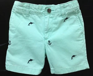 Class Club boy short Seafoam green with contrasting embroidery 4" Inseam, Sz 4 - Picture 1 of 11