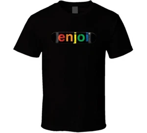 Enjoi Spectrum Black Skateboard Gift Worn Look T Shirt - Picture 1 of 1