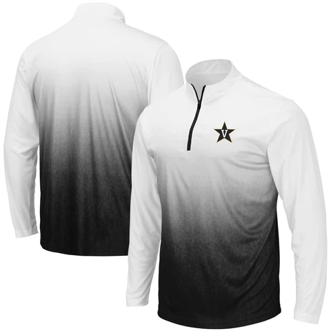 Men's Colosseum Gray Vanderbilt Commodores Magic Team Logo Quarter-Zip Jacket Cover