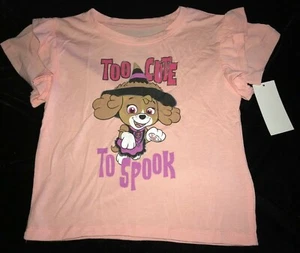 PAW PATROL girls NEW NWT HALLOWEEN TOP SHIRT to cute to spook size 2T dogs - Picture 1 of 1