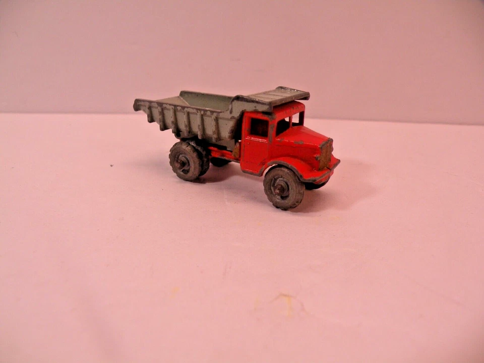 Vintage Matchbox MOKO LESNEY Gray Wheels #6A Orange Gray Quarry Dump Truck - Image 1 of 4