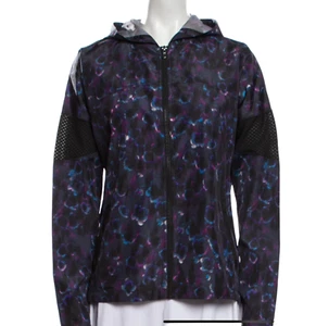 M Champion Women White Long Sleeve Hood Packable Rain Jacket windbreaker zip ful - Picture 1 of 7