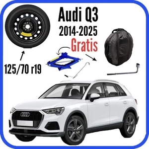 Ruotino Di Scorta 5Fori Da 19" Per La Audi Q3 Con Kit Cric + Chiave Sacca 125/70 - Foto 1 di 12