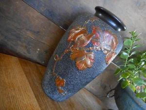 Tokanabe Japan antike schwarze Vase Vögel 12" hoch Distressed Bauernhaus Lampe - Bild 1 von 12