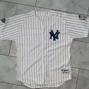 New York Yankees Y2K Vntg 2008 NYC All-Star Game Majestic Baseball Jersey 2XL/54 - Picture 1 of 5