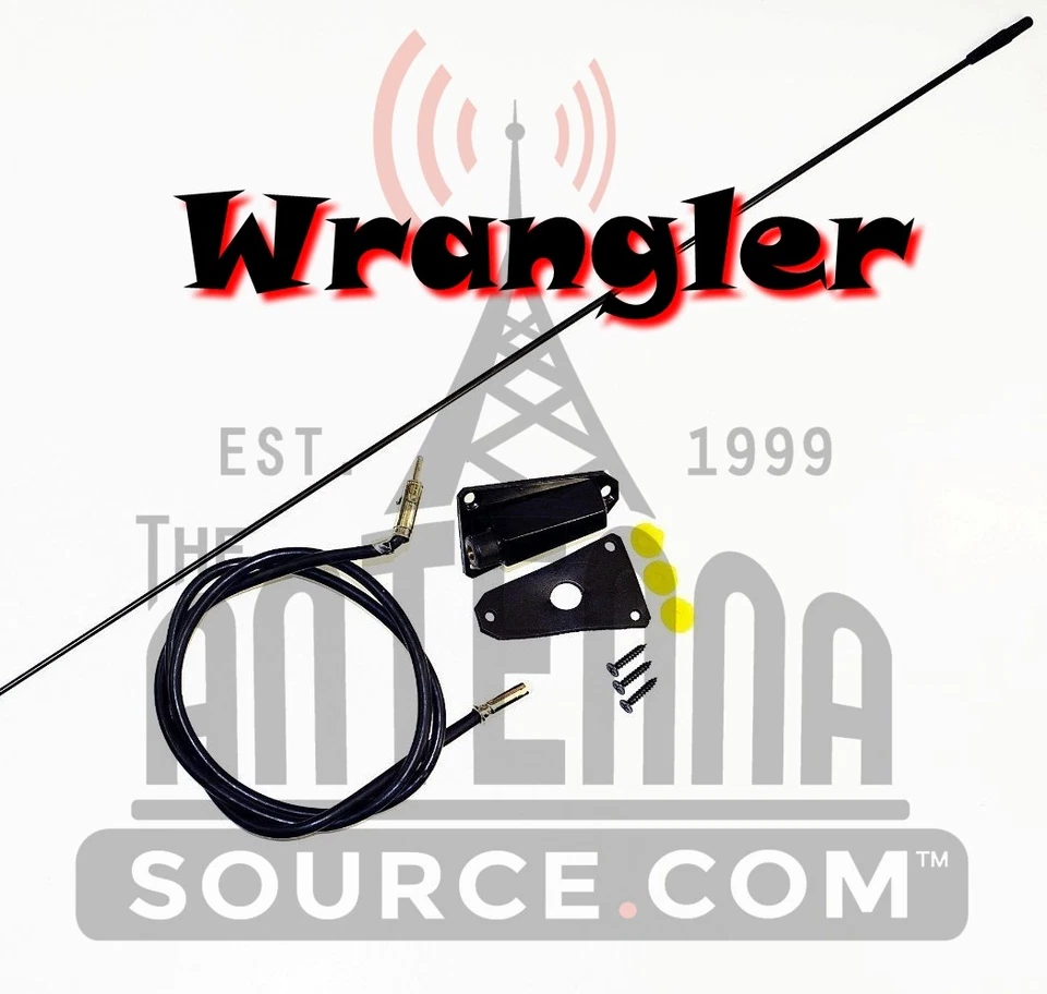 BLACK FIXED AM/FM ANTENNA FITS: Jeep CJ and Wrangler YJ 1973-1995 82200683 - Image 1 of 4