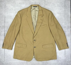 burberrys 2 button sport coat blazer mens size 41 gold 100% silk made in USA - Picture 1 of 18