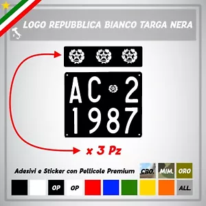 Logo Stemma Bollino Adesivo Repubblica RI Stella Stellina Restauro Targa D'epoca - Foto 1 di 1