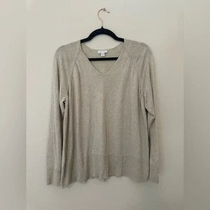 J. Jill Pullover Haferflocken Seidenmischung Gr. LP Capsule Wardrobe leicht Old Money - Bild 1 von 11
