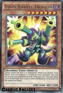 YUGIOH Toon Barrel Dragon - DOCS-EN038 - Rare - UNL Edition NM - Picture 1 of 1