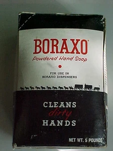 vintage 5 lb box boraxo powered hand soap old stock unopened sealed advertising - Picture 1 of 14