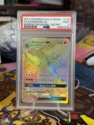 PSA MINT 9 Pokémon TCG Charizard GX (Secret) 150/147 Sm-Burning Shadows Holo - Image 1 of 2
