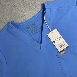 FIGS Catarina Scrub Top Damen mittelblau Technical Collection Tasche medizinisch - Bild 1 von 6