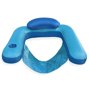 Fabric Covered Inflatable Sun Chair Pool Float - Teal L90465TB - Picture 1 of 4