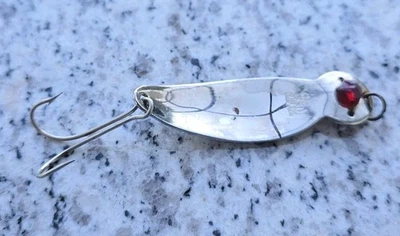 AL&W Fishrite Vintage Fishing Spoon with Red Bead 2 3/4" - 2 hook - Image 1 of 3