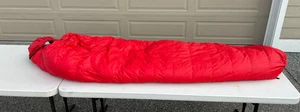 Recreational Equipment REI Down Sleeping Bag Mummy RED Exterior Beige Interior - Picture 1 of 24