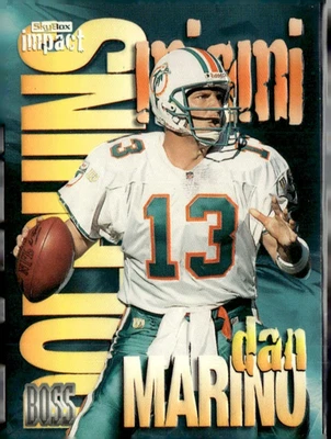 1997 Skybox Impact Football Dan Marino Boss Foil Embossed Card #15/20 - Image 1 of 2