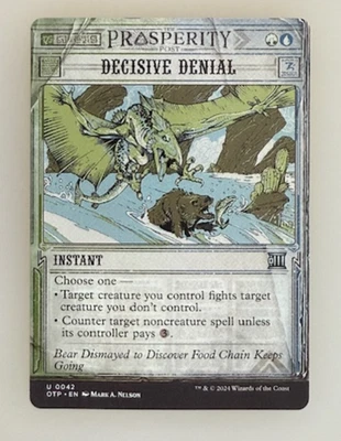 MTG: Decisive Denial Outlaws of Thunder Junction: Breaking News Regular NM - Image 1 of 2