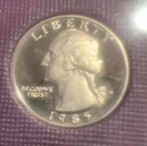 1985 S Washington Quarter Proof - US Mint From Set - Bild 1 von 2