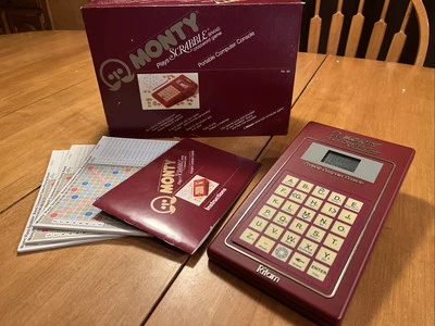 VINTAGE Monty Plays Scrabble WORKS COMPLETE Ritam 1982 Portable Computer - Image 1 of 4