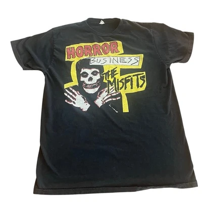 Vintage Rare 1998 Misfits Horror Business Tour Black Rock Punk T-Shirt-XL - Image 1 of 4