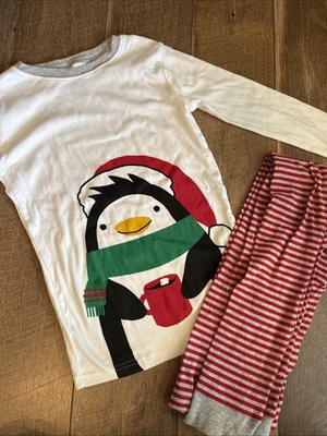 Boy Carter’s Long Sleeve Pajamas Size 10-12 Holiday Penguin Christmas - Image 1 of 4