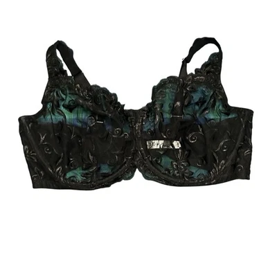 Soma Sensuous Lace Unlined Bra 42DD Black Embroidered Underwire Adjustable - Image 1 of 4