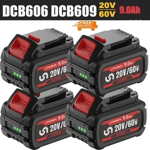 4x Batería 20V 54V 60V 9Ah Para DeWalt XR FlexVolt DCB606 DCB609 DCB205 DCB206  - Imagen 1 de 8