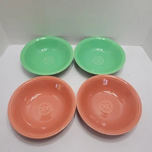 Set Vintage Petali Oneida 8,25" Zuppiera Cereali Verde Terra Cotta anni 90 - Foto 1 di 10