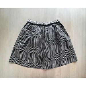 Cop Copine Skirt, Black and white Striped Vintage Skirt, Size 40 M, French Chic - Picture 1 of 8