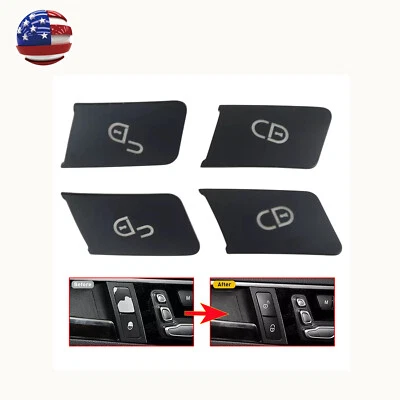 4x Car Lock Door Unlock Switch Button Trim Cover Fit for Mercedes-Benz C350 E500 - Image 1 of 4
