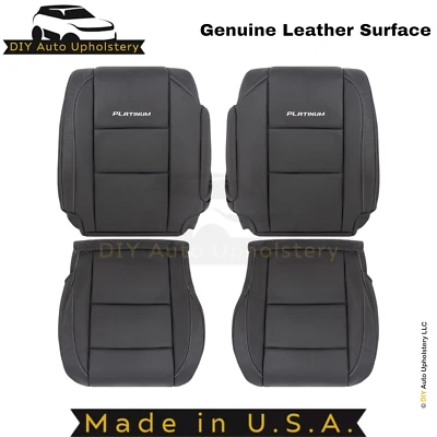 2010-2015 Fits Nissan Armada Platinum Genuine Leather Seat Covers Dark Charcoal - Image 1 of 4