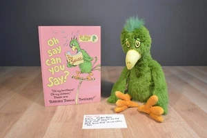 Kohl's Dr. Seuss Oh Say can You Say? Green Bird Plush and Book (310-3914) - Picture 1 of 9