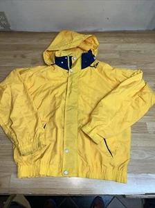 Vintage Willis & Geiger Herren gelb und blau Windbreaker Jacke Größe Large Tall - Bild 1 von 10