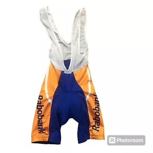 MENS AGU ITALY ITALIA RABOBANK CYCLING BIB BIBS BODY SHORTS PADDED SIZE 2 - Picture 1 of 8